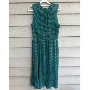 Draper James XL Green Stripe Pleated Midi Dress